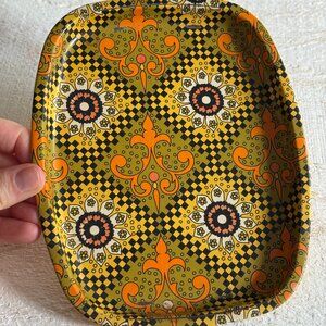 Vintage Metal Retro Rolling Tray - Groovy Herb Tray